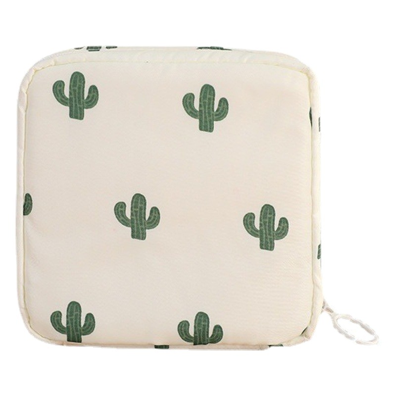 Tía de dibujos animados toalla servilleta sanitaria bolsa de almacenamiento portátil de gran capacidad MINI BOLSA estudiante portátil de almacenamiento de servilletas sanitarias