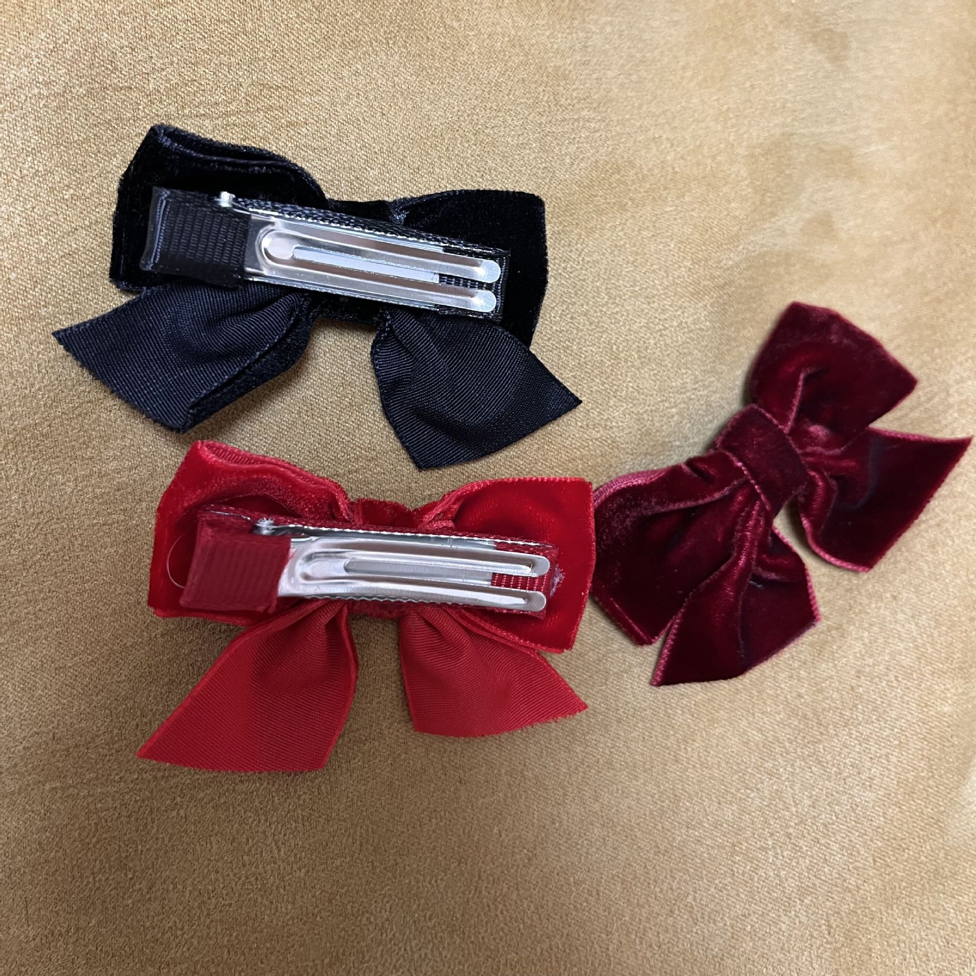 Flocked Red Barrette