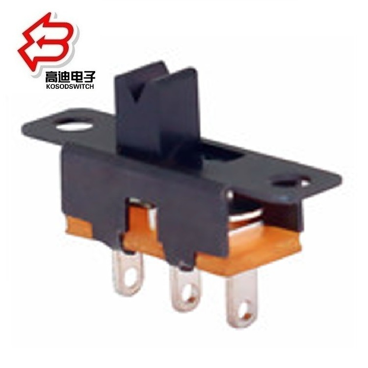 厂家立式2档滑动开关 竖拨两位拨动开关3脚 小家电器两档拨码开关