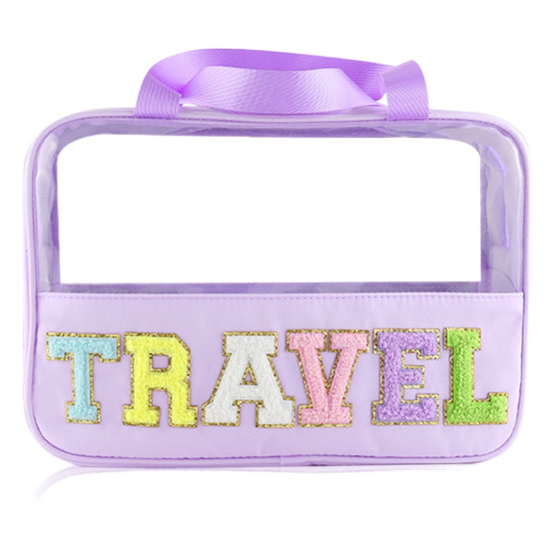 Nuevo bolso de cosméticos translúcido portátil de gran capacidad para mujer, bolsa de almacenamiento de cosméticos portátil, neceser de viaje multifuncional