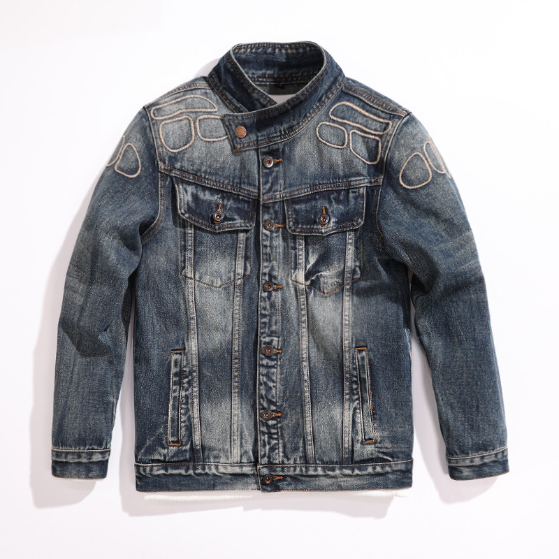 Men's Clothing New spring and autumn workwear denim jacket men's trendy loose jacket men's denim top_voghion.com