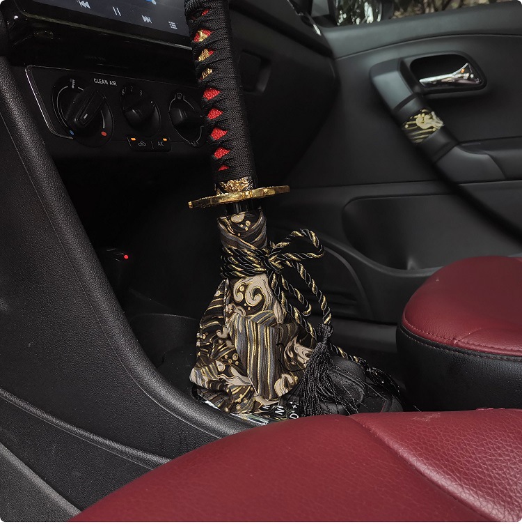 JDM Personality Gear Set Car Modification Creative Gear Handlebar Set and Wind Universal Gear Rod Dust Cover Samurai Gear Head Cover