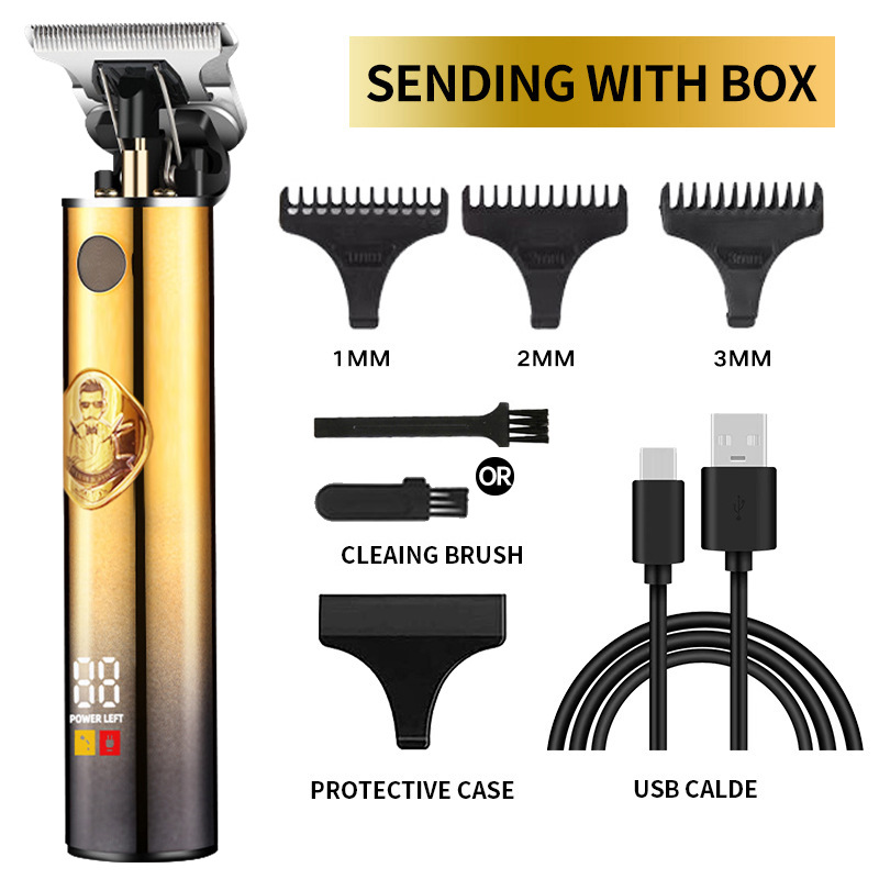 Cortadora de pelo profesional para peluqueros, recortadora universal para desbaste, recorte y afeitado, recargable para adultos.