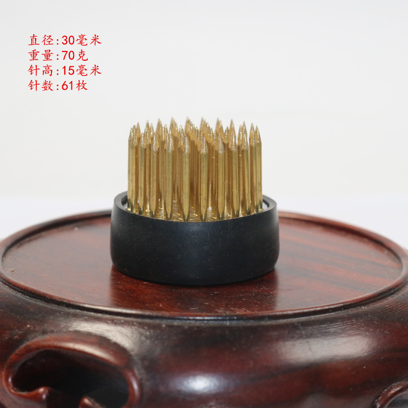 Jianshan arreglo floral japonés base del recipiente japonés Jianshan arreglo floral artefacto aguja montaña Zen arreglo floral flor camino herramienta floral