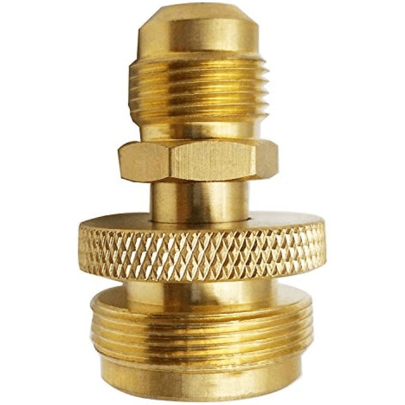 Conector de gas propano, conector inflable, conector de conversión para tanque de gas exterior, conector de conversión para tanque de gas plano largo