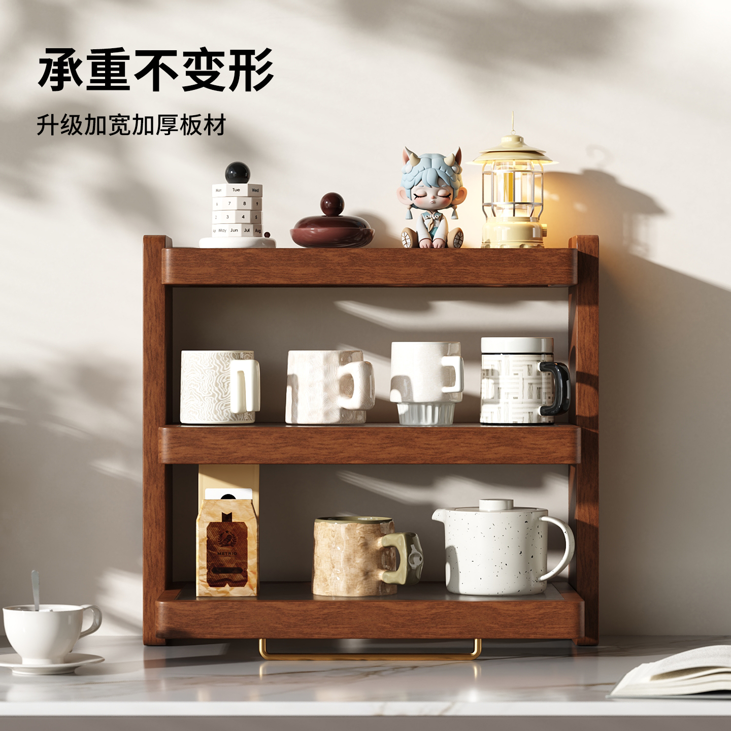 Taza de mesa de comedor de madera sólida Taza de menú Taza de café Taza de agua Taza de mesa