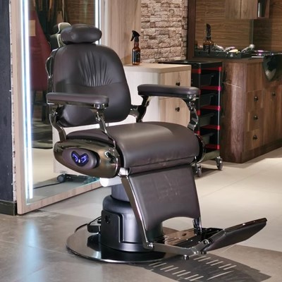 Espejo de cabello retrógrado de cabeza de aceite para salón de cabello masculino, espejo de cabello de cabello de madera sólida, salón de cabello de cabello espejo