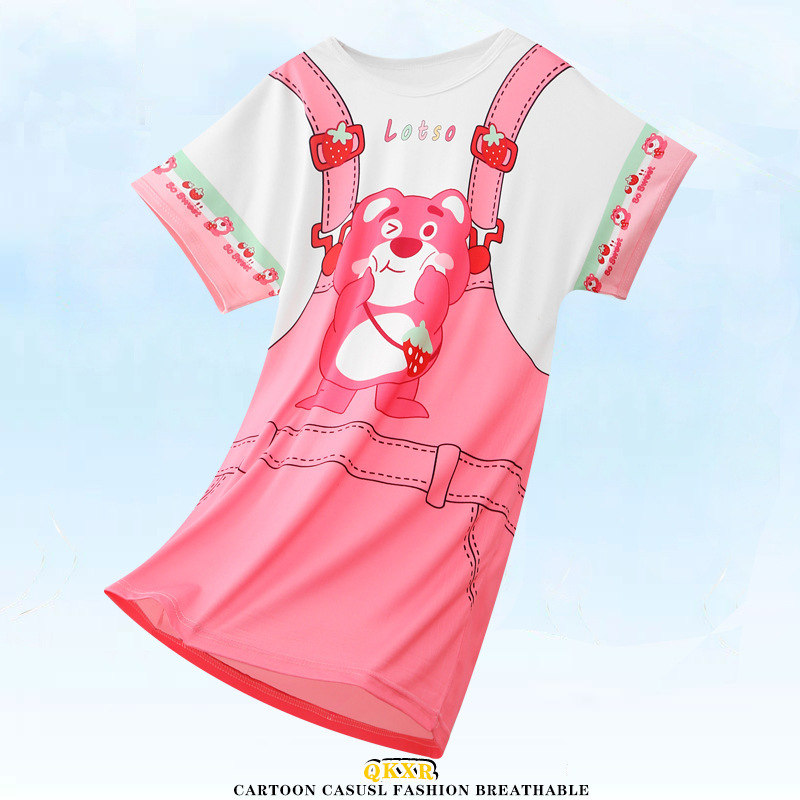 东南亚儿童睡衣夏季女童睡裙短袖可爱公主女孩大童洋气家居服夏天