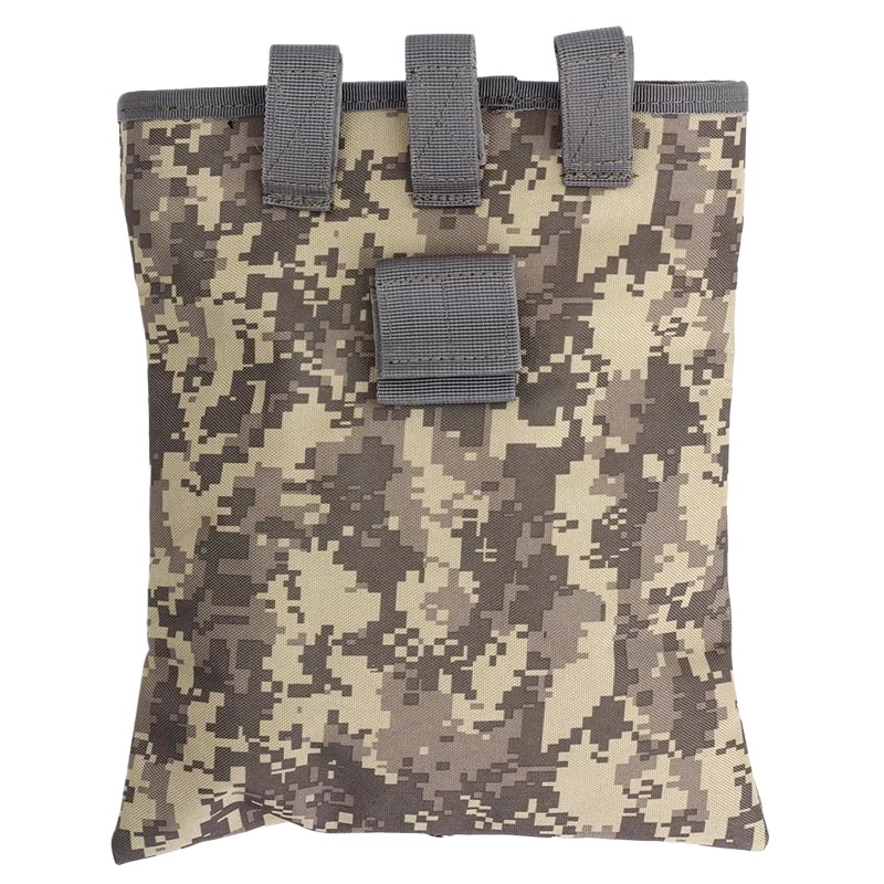 Bolsa de reciclaje de artículos diversos tácticos MOLLE multifuncional para exteriores, bolsa de almacenamiento de accesorios para colgar en la cintura, bolsa de recolección de carcasa de bala para fanáticos militares