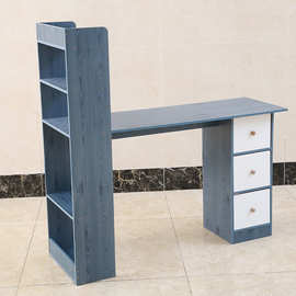 电脑台式桌书桌书柜一体学生家用卧室简易书架组合学习转角写字桌