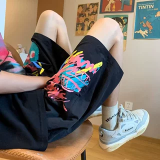 夏装休闲短裤男潮牌ins爆款宽松休闲潮流外穿中裤百搭韩版五分裤