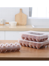 冰箱鸡蛋收纳盒保鲜盒竖放蛋托可叠加独立盖鸡蛋收纳10格20格30格