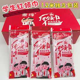 学生红领巾1米1.2米少先队员初中生涤纶材质标准透气红领巾批发