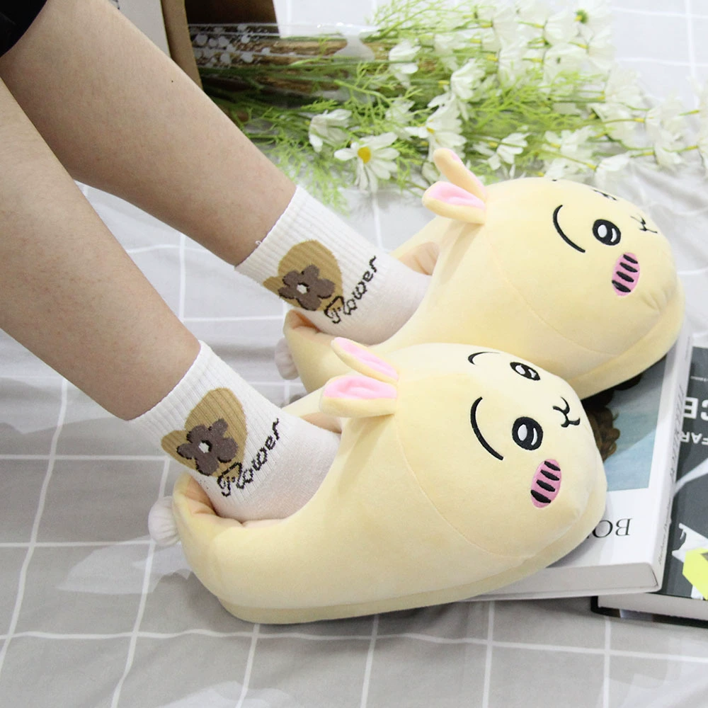 Новые плюшевые тапочки Usachi Little Eight для дома, парные, хлопковые, теплые, для осени и зимы, комфортные.