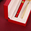 Red Year's Gift Penjie Print LOGO Bookmark+Dzhu Pen Gift Box Business Metal Pen Spot