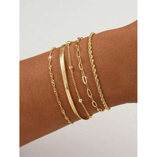 N 33420 Metal Stackable Bracelet Set �����������������
