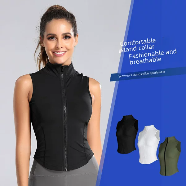Running Outdoor Vest Yoga Clothes Sweat-absorbent Sports Fitness Clothes Slimming Sleeveless Slim-fit Vest Tight Fitness Clothes