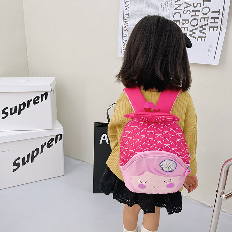 Nueva sirena mochila infantil niñas jardín de infantes lindas mochila de aire extranjero mochila de bocadillos de bebé transfronterizo