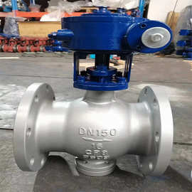 PQ40F-16C 铸钢材质法兰手动偏心半球阀图片