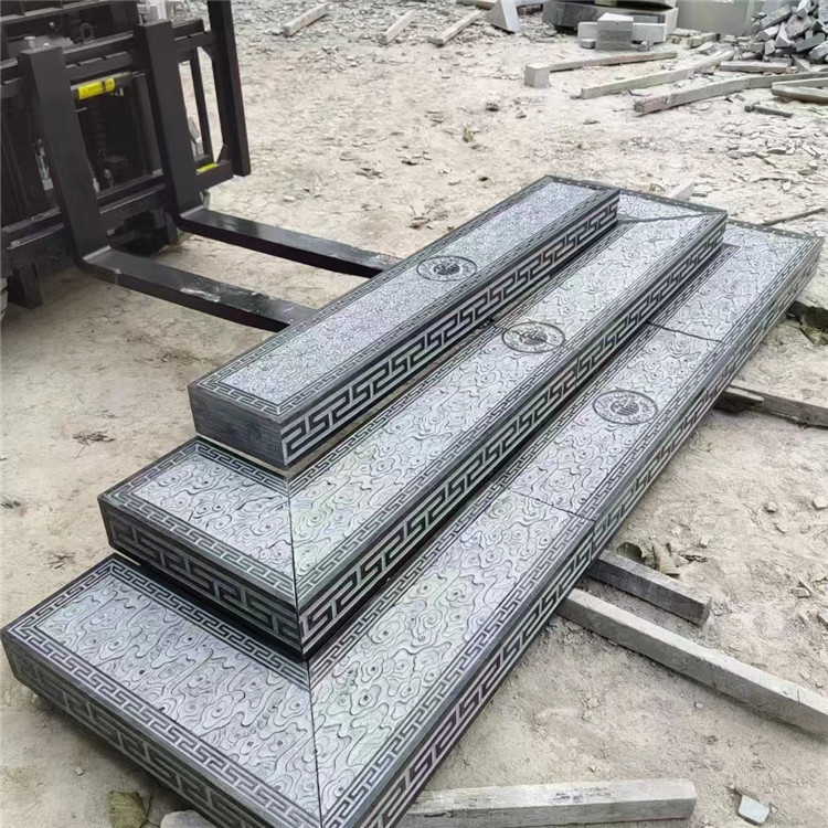青石铺装剁斧面仿古台阶石錾道石板古建石材