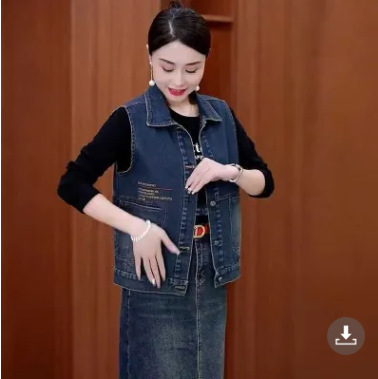 Trendy Brand Hooded Denim Jacket for Women, Short Style, Spring 2026, Versatile Long-Sleeve Loose Korean-Style Casual Jacket Top