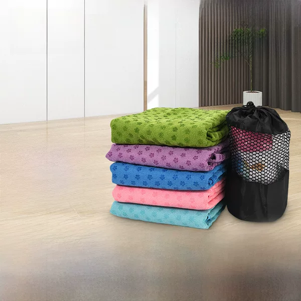 New Hot Selling 183*63cm Yoga Mat Spreading Towel Fitness Cloth Mat Plum Blossom Point Anti-Slip Blanket Microfiber Yoga Towel