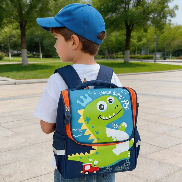 Cute Little Dinosaur Children's Schoolbag for Boys Aged 2-5, Kindergarten Backpack, Cartoon Lightweight Backpack