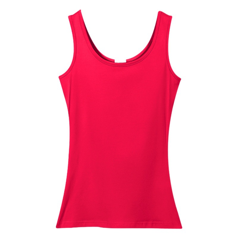 Camisola de algodón para mujer ropa exterior de verano belleza espalda sin mangas Camiseta ajustada ropa interior de mujer de verano Top para mujer image 1