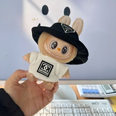 Only clothes] LABUBU second generation blind box plush toy clothes hanger sitting party series men's clothing 