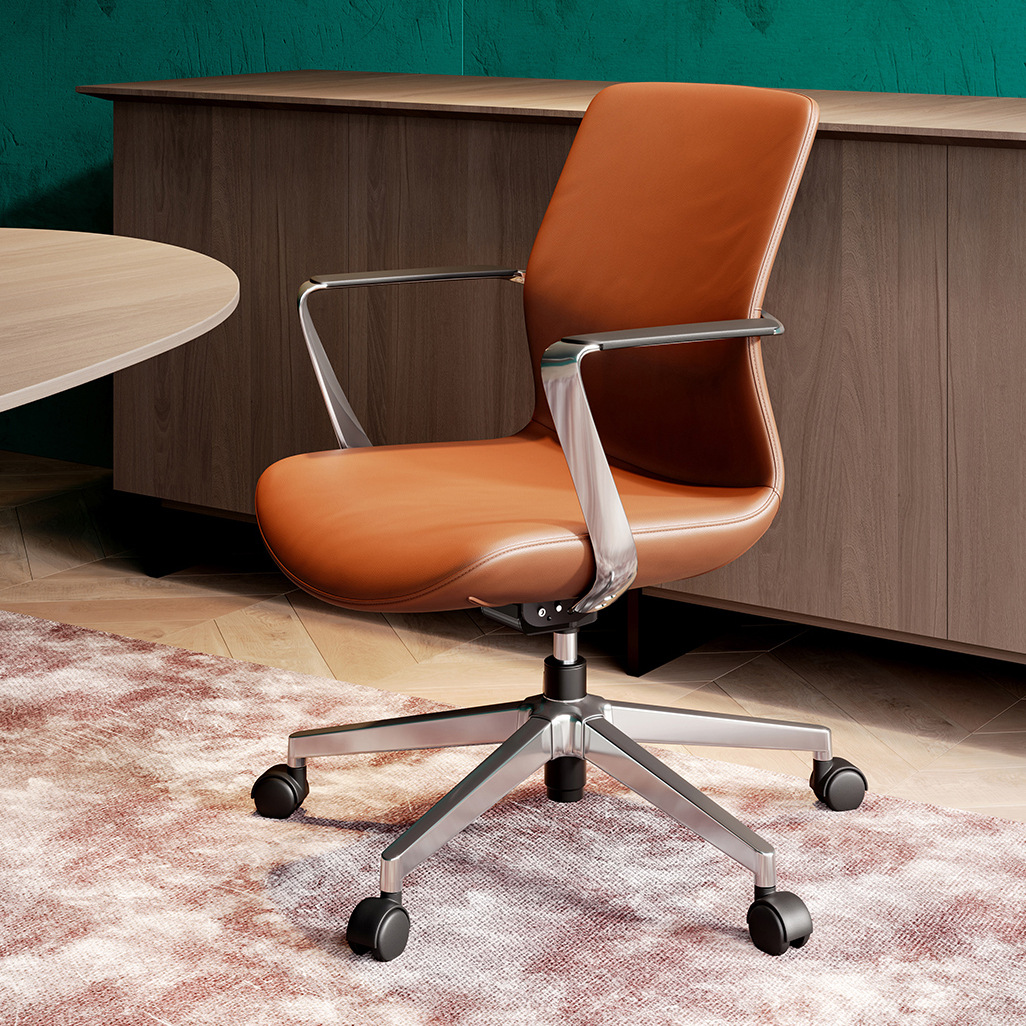 Fashion Leather Reception Chair, Reception Chair, Leisure Waiting Chair, Fashionable Staff Work Swivel Chair