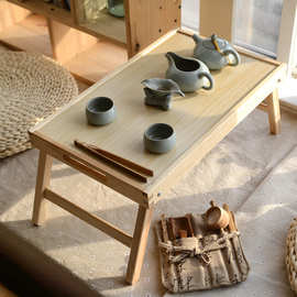 小飘窗桌子卧室可折叠茶几日式矮桌古风榻榻米茶桌家居窗台茶台桌
