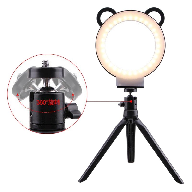 Teléfono móvil soporte en vivo Luz de relleno escritorio pulpo trípode ancla transfronteriza selfie fotografía belleza anillo de luz