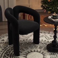 意式轻奢新款复古单人椅组合设计师直播间简约卧室家居客厅化妆椅