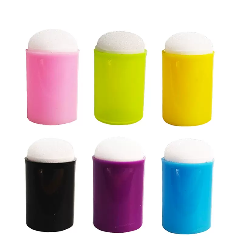 厂家直供儿童涂鸦手指海绵 画画手指套海绵幼儿园diy海绵工具批发