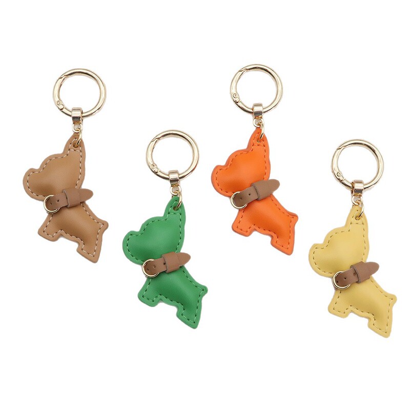 国境を越えた現物のミニ法闘犬のキーホルダー漫画皮質子犬ストラップ車のキーホルダー携帯ケースアクセサリー|undefined