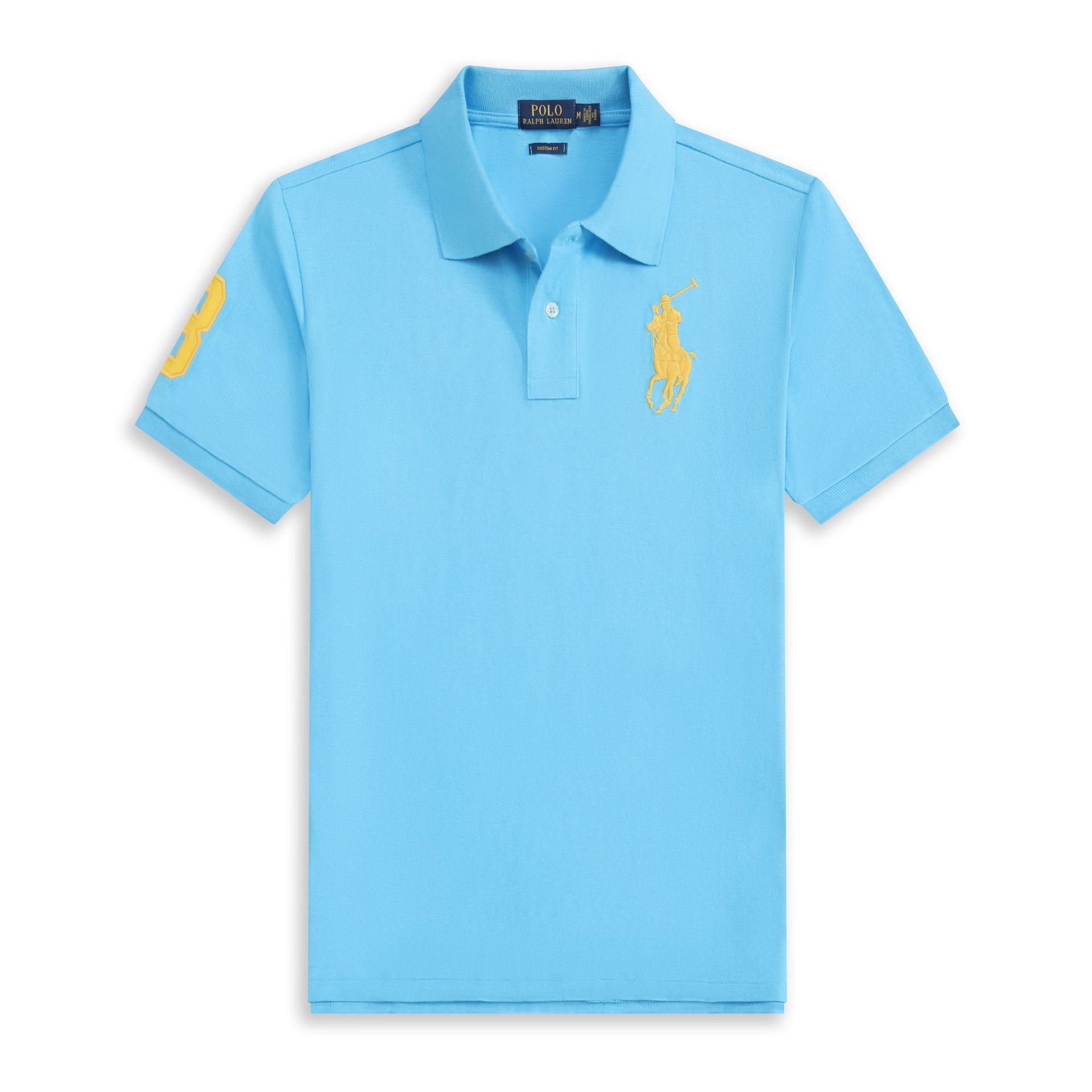 POLOWALK hombre logotipo marino bordado polo con solapa de verano nuevo RL suelto casual camiseta de manga corta
