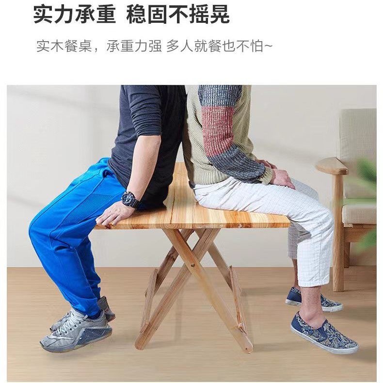 Mesa plegable de madera maciza, portátil, ideal para comer, estudiar o usar como mesa auxiliar