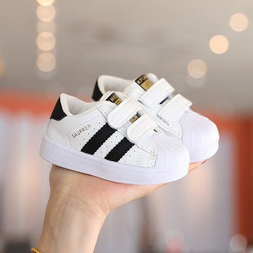 Spring and Autumn Children's Board Sneakers, White Soft Sole Learning Shoes for Boys, Sports Shoes for Girls, Baby Shoes, Shell Toe Infant Shoes