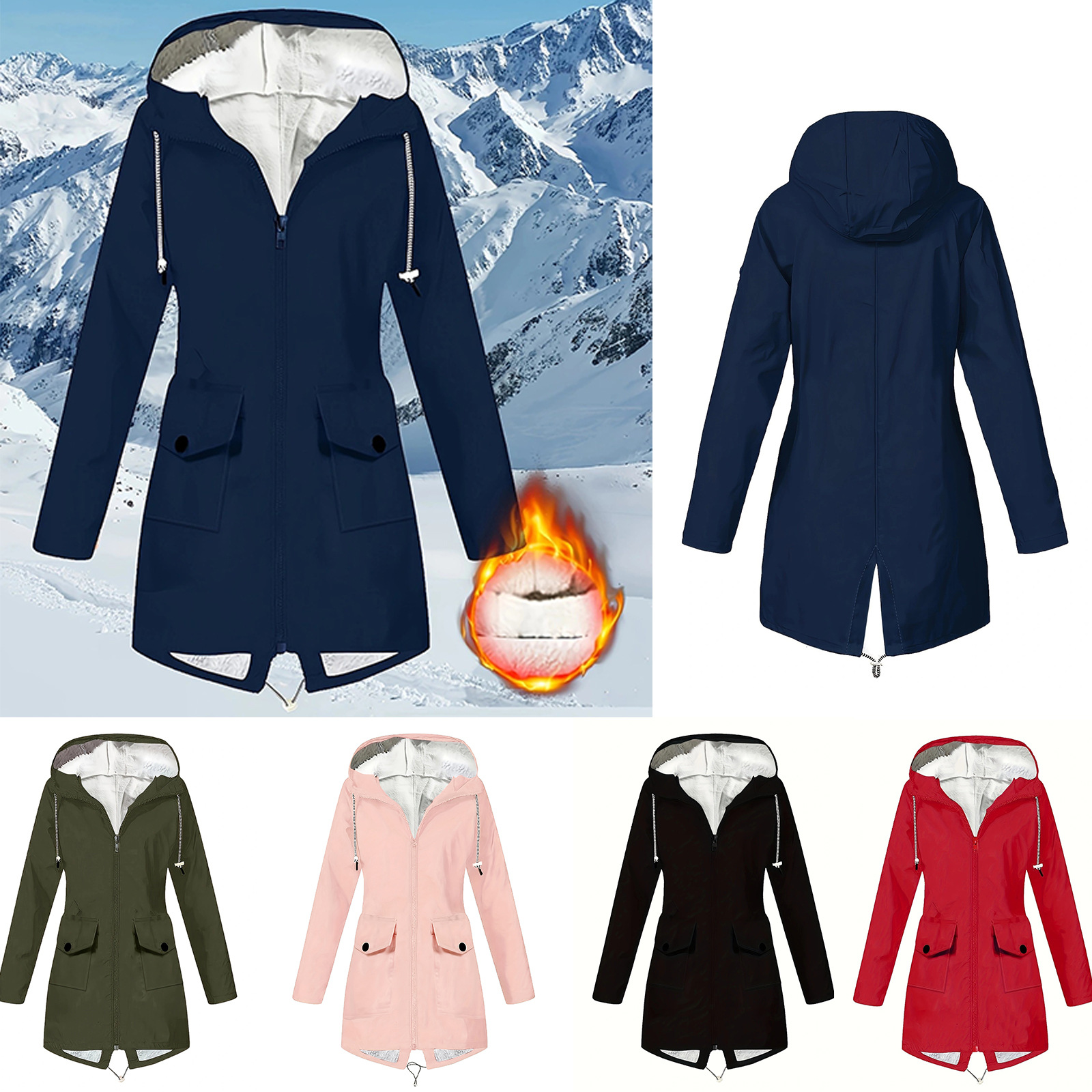 2022 Amazon Ebay Autumn and Winter New Jacket Three-In-One 0.05kg Piece Set Outdoor Mountaineering Suit Waterproof Jacket for Women
