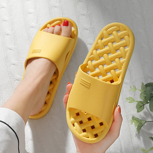 Hollow leaking bathroom slippers summer women's indoor home household non-slip men's summer sandals men's summer wholesale