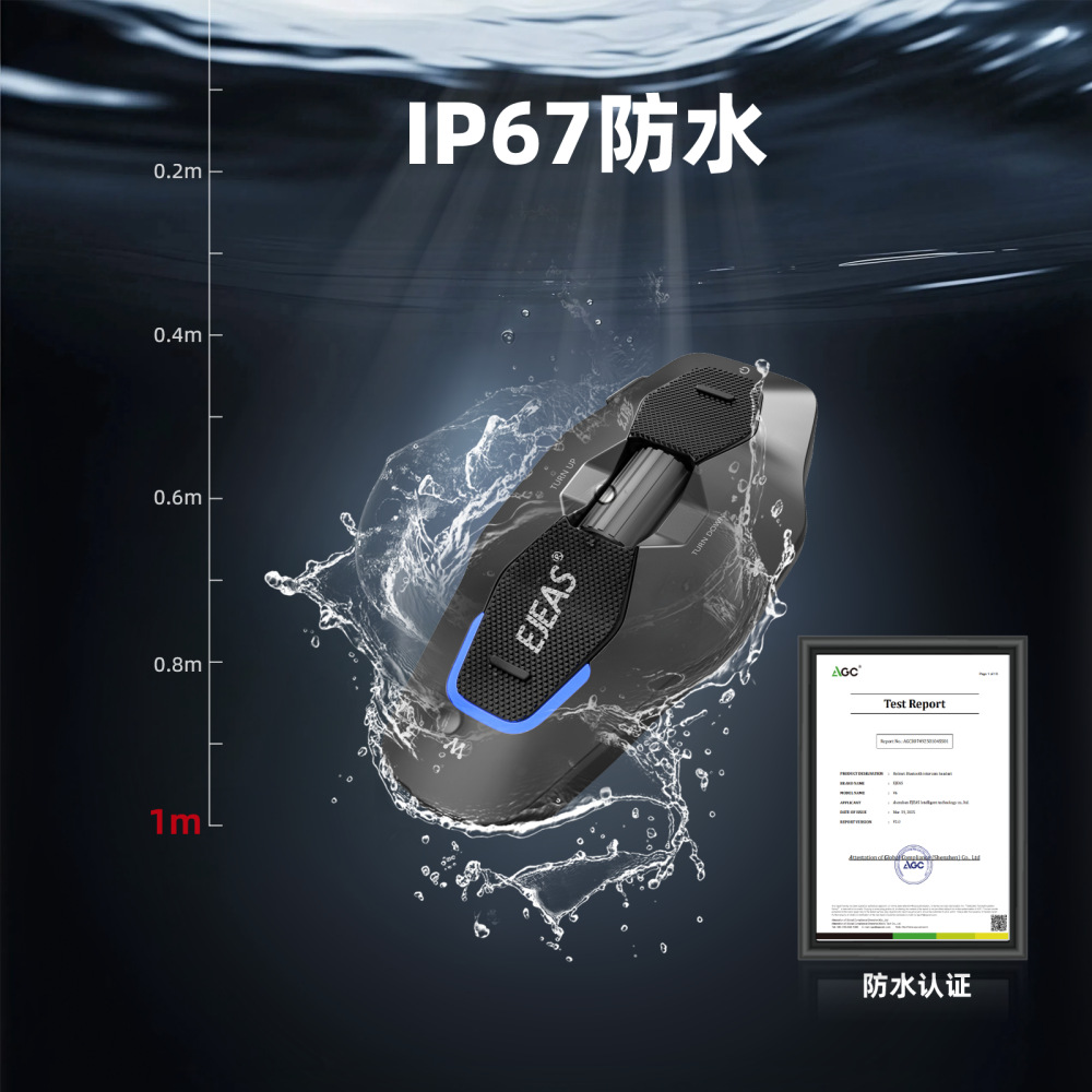 Ejeas New Hundred-Person Mesh Simultaneous Intercom Motorcycle Helmet Interphone Replaceable Color Shell Ai Control