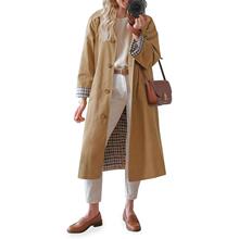 A 37795 Button Down Lapel Long Trench Coat ���쳤�����