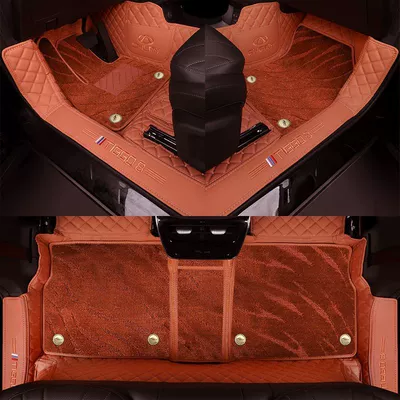 Floor Mats, Compatible with 26 Models | Ayaqaltılar (Kovriklər) - 26-models-of-tiggo-8-free-anti-kick-mat-double-layer-foot-mat-galaxy-blanket-orange
