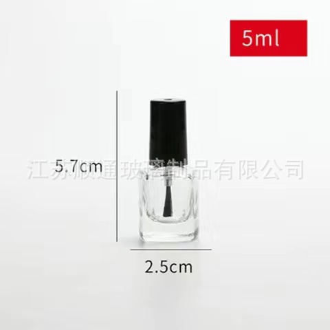 Botellas Vidrio para Esmalte 5–15 ml — Con Brocha (Transparente)