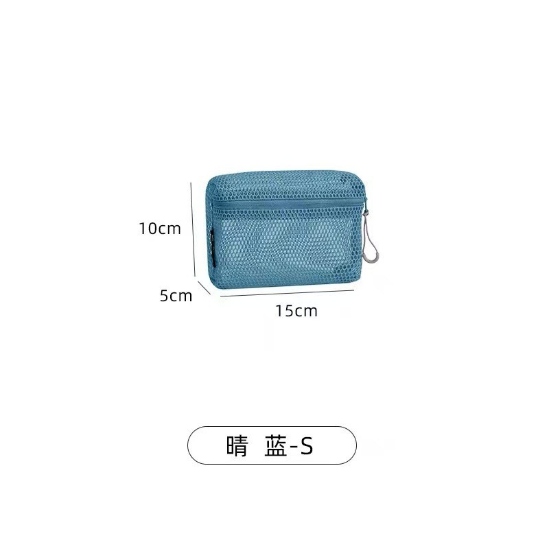 2024 nueva bolsa de cosméticos de nailon para mujer bolsa de lavado de viaje de malla portátil bolsa de almacenamiento bolsa de cosméticos bolsa de almacenamiento