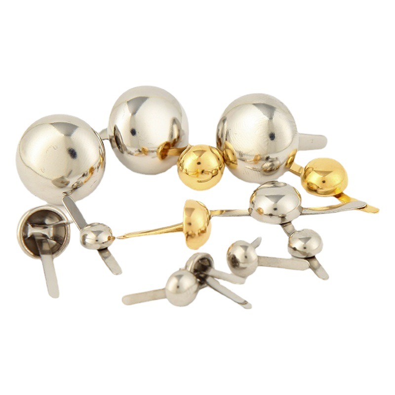 golden double foot nail in stock wholesale children diy handmade mini mushroom nail two foot bubble nail 8mm round head two foot nail
