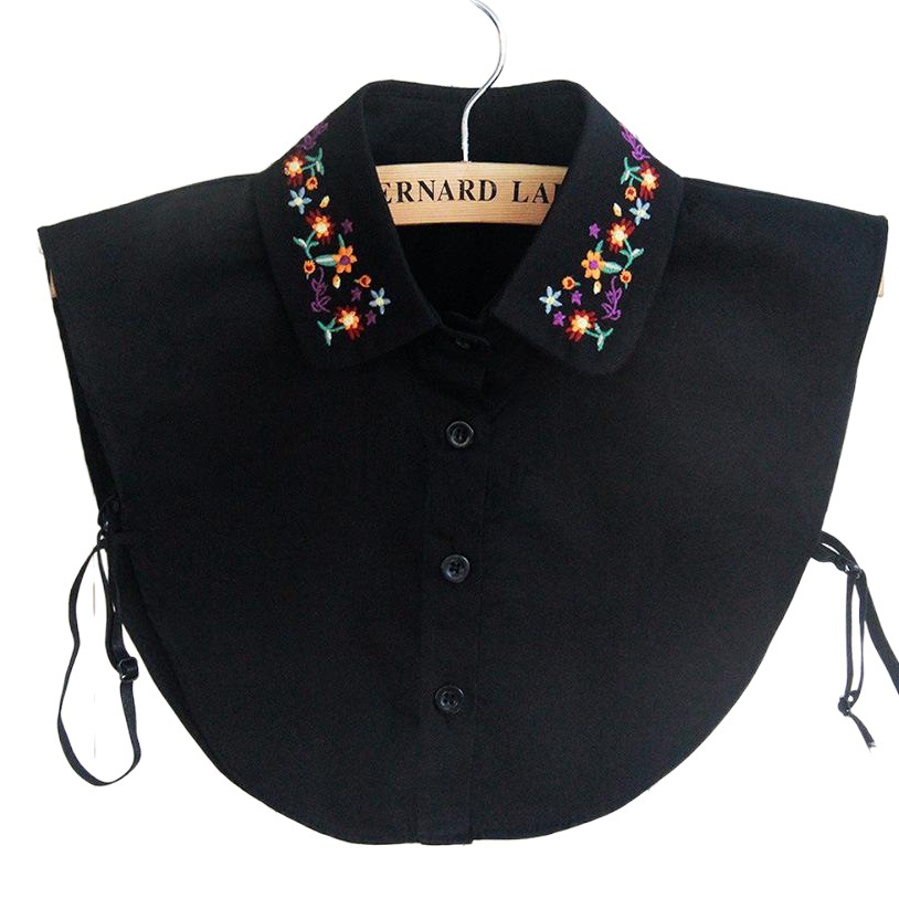 Factory direct recruitment agent winter cotton embroidered false collar shirt Women's thick shirt false collar generation
