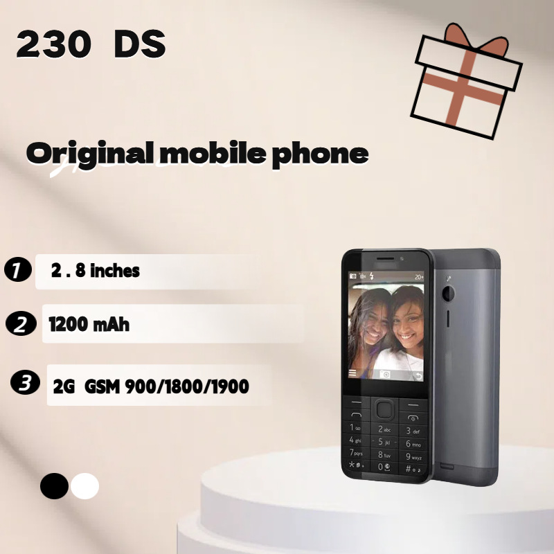 230DS GSM mobile large screen dual card elderly student button non-intelligent straight board elderly mobile phone ราคา 3,191 บาท*ส่งฟรี