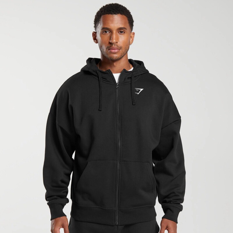 Gymshark Shark Men's Zipper Hooded Sweatshirt Casual Sports Home Hoodie Sweatshirt Same Style for Men and Women Gymshark Shark Men's Zipper Hooded Sweatshirt Casual Sports Home Hoodie Sweatshirt Same Style for Men and Women
