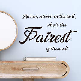 MIRROR 镜子背景墙贴卧室梳妆台洗手池家居装饰跨境可移除MUP1894